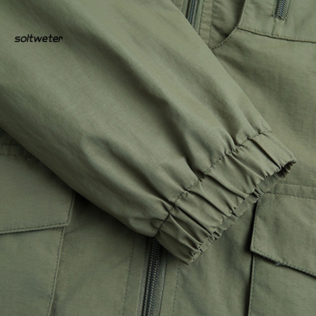 Áo Khoác Màu Trơn Mau Khô Có Khóa Kéo Có Nón Trùm Đầu Màu Sắc Trơn Dành Cho Nam