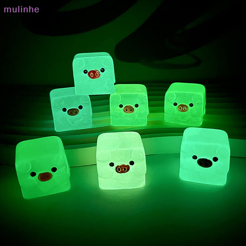 Set 2 Khối Đá mulinhe Bằng Resin Hình Động Vật Dễ Thương DIY