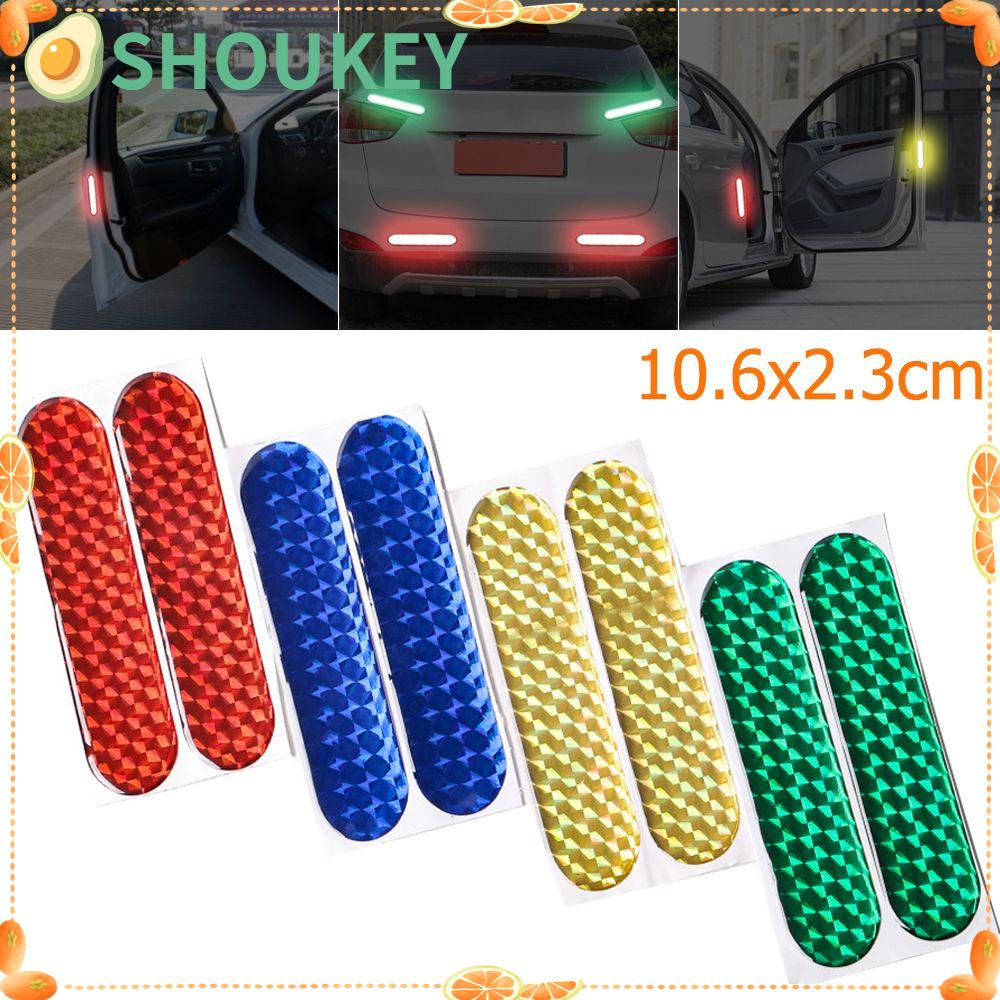 Set 2 Miếng Dán Phản Quang Cảnh Báo An Toàn Cho Xe Hơi SHOUKEY