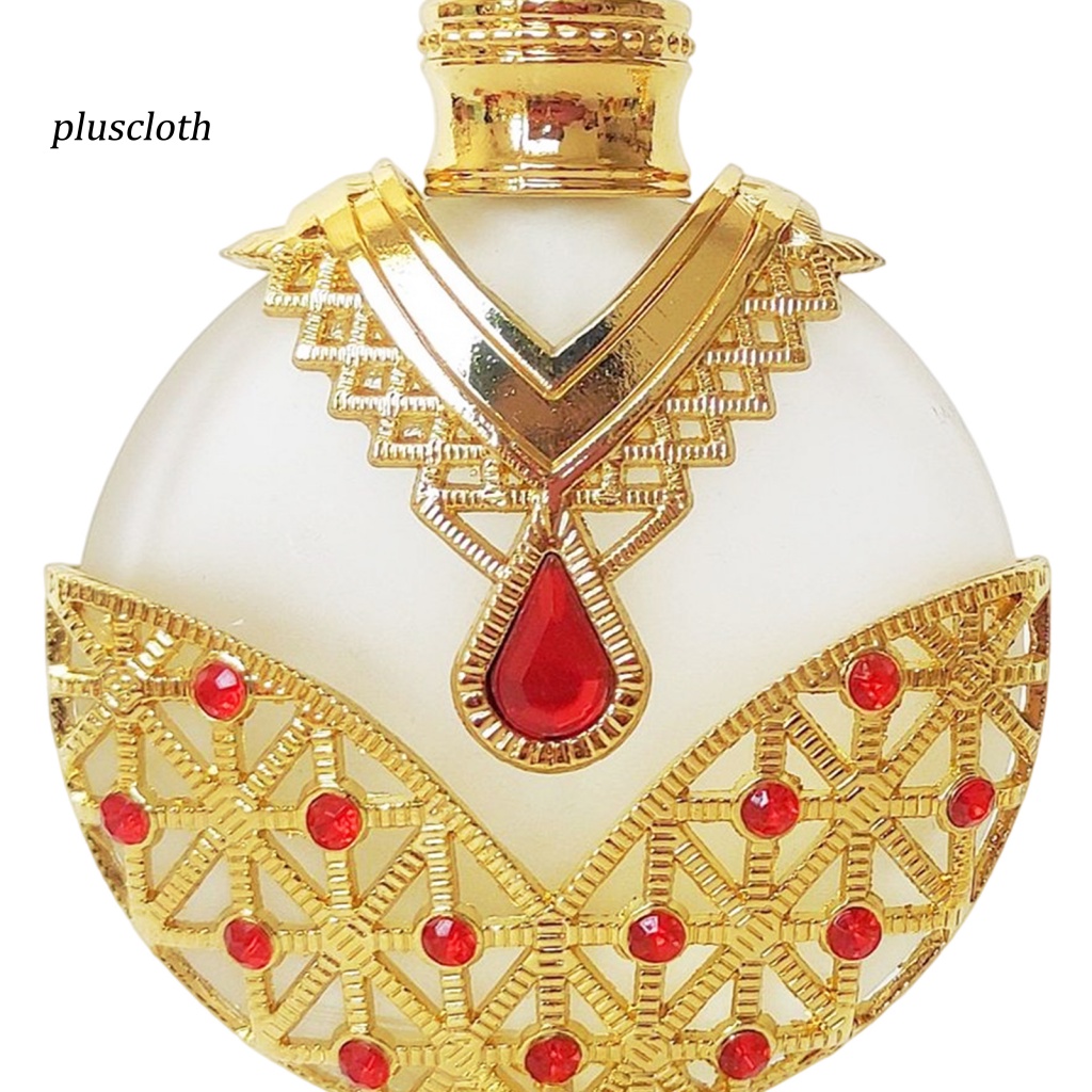 &lt; Pluscloth &gt; Lọ Nước Hoa Rỗng 30ML Chất Liệu Kim Loại Đính Kim Cương Giả Phong Cách Vintage Có Thể Tái Chế