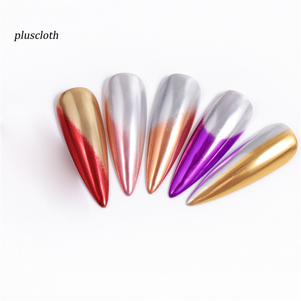 Bột Kim Tuyến Tráng Gương Hai Màu Sắc Lấp Lánh Trang Trí Móng Tay Nghệ Thuật