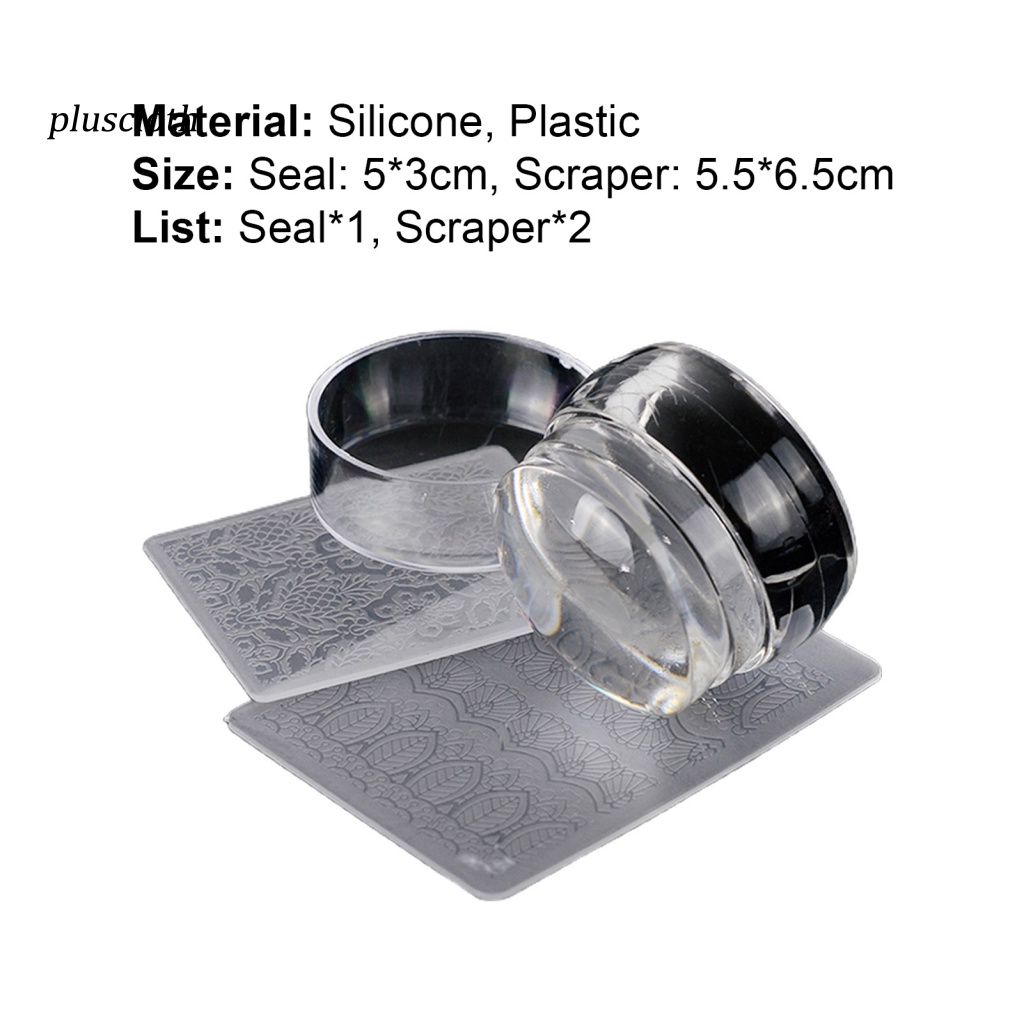 &lt; Pluscloth &gt; Dụng Cụ Đóng Dấu Trang Trí Móng Tay Nghệ Thuật Tái Sử Dụng Tiện Lợi Dễ Sử Dụng