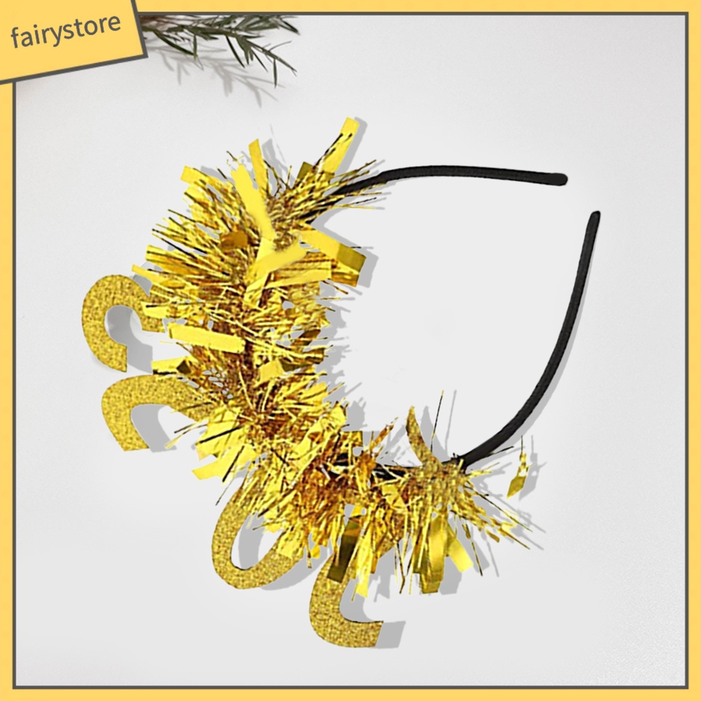 Băng Đô Cài Tóc Co Giãn Chống Trượt Trang Trí Hình Ngôi Sao Năm Mới