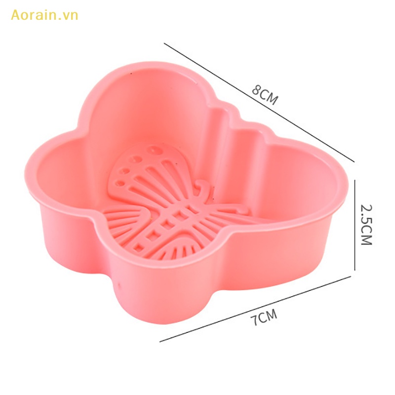 Bộ 4 Khuôn Silicone Làm Bánh Cupcake Hình Bướm Xinh Xắn