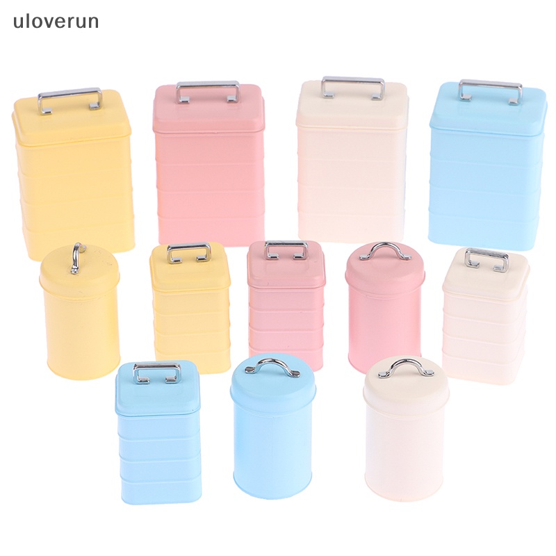 Set 3 Hũ Đựng Bánh Mì Tỉ Lệ 1 / 6 Trang Trí Nhà Búp Bê