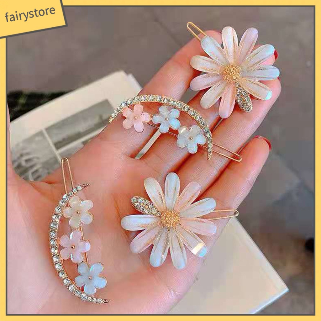 Kẹp Tóc Hình Bông Hoa Nhiều Màu Sắc Chống Gỉ Siêu Bền