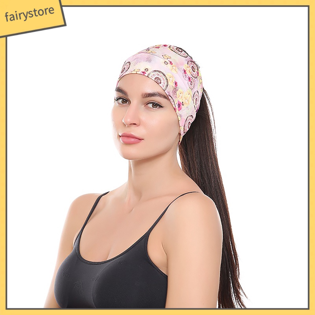 Băng Đô Thể Thao Bản Rộng Co Giãn 3D Cho Nữ