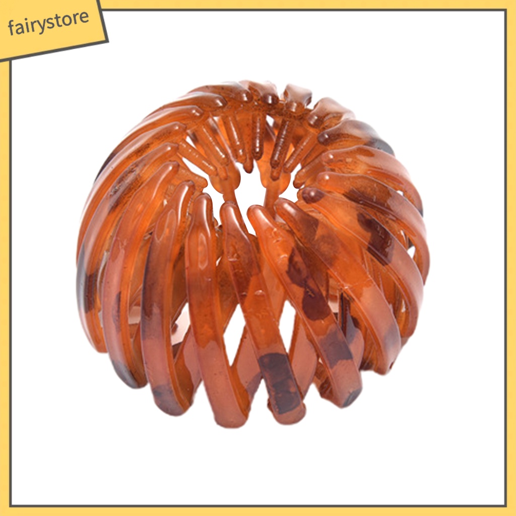 Dây Cột Tóc Co Giãn Họa Tiết Da Báo Phong Cách Retro Cho Nữ