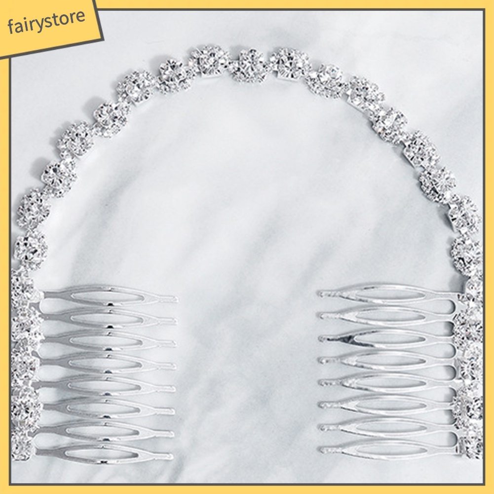 Lược Cài Tóc Đính Đá Trang Điểm Cô Dâu Sang Trọng