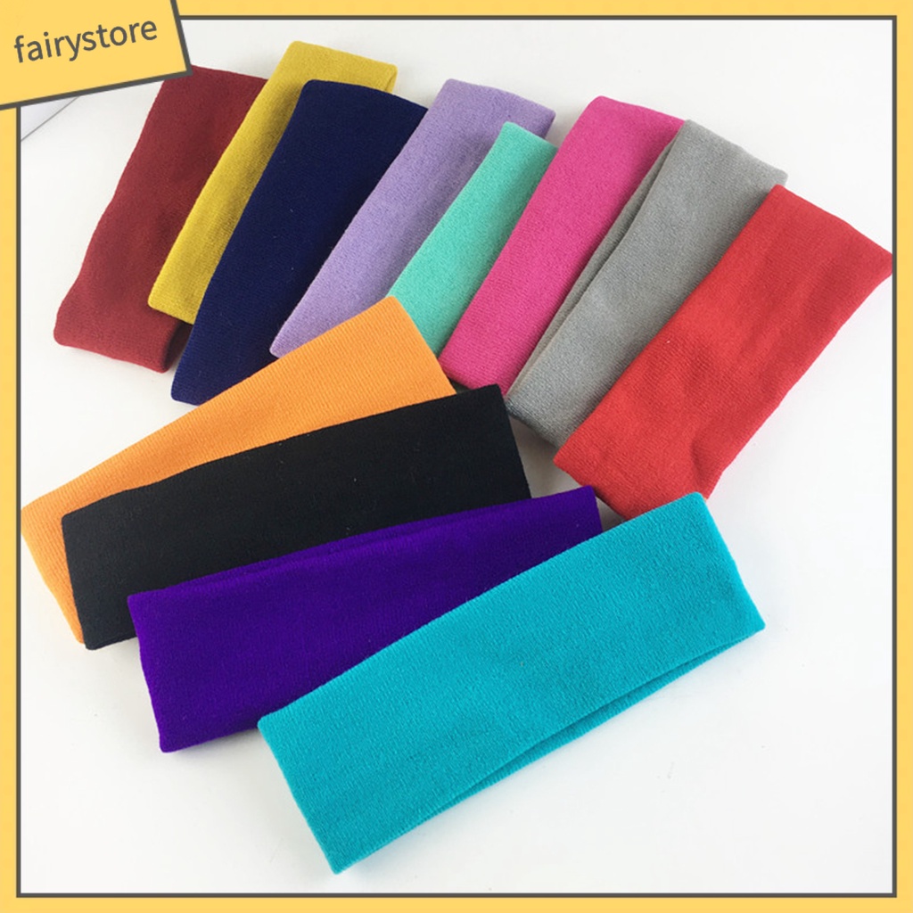 Băng Đô Dệt Kim Unisex Mềm Mại Co Giãn Thoáng Khí Màu Trơn Thời Trang