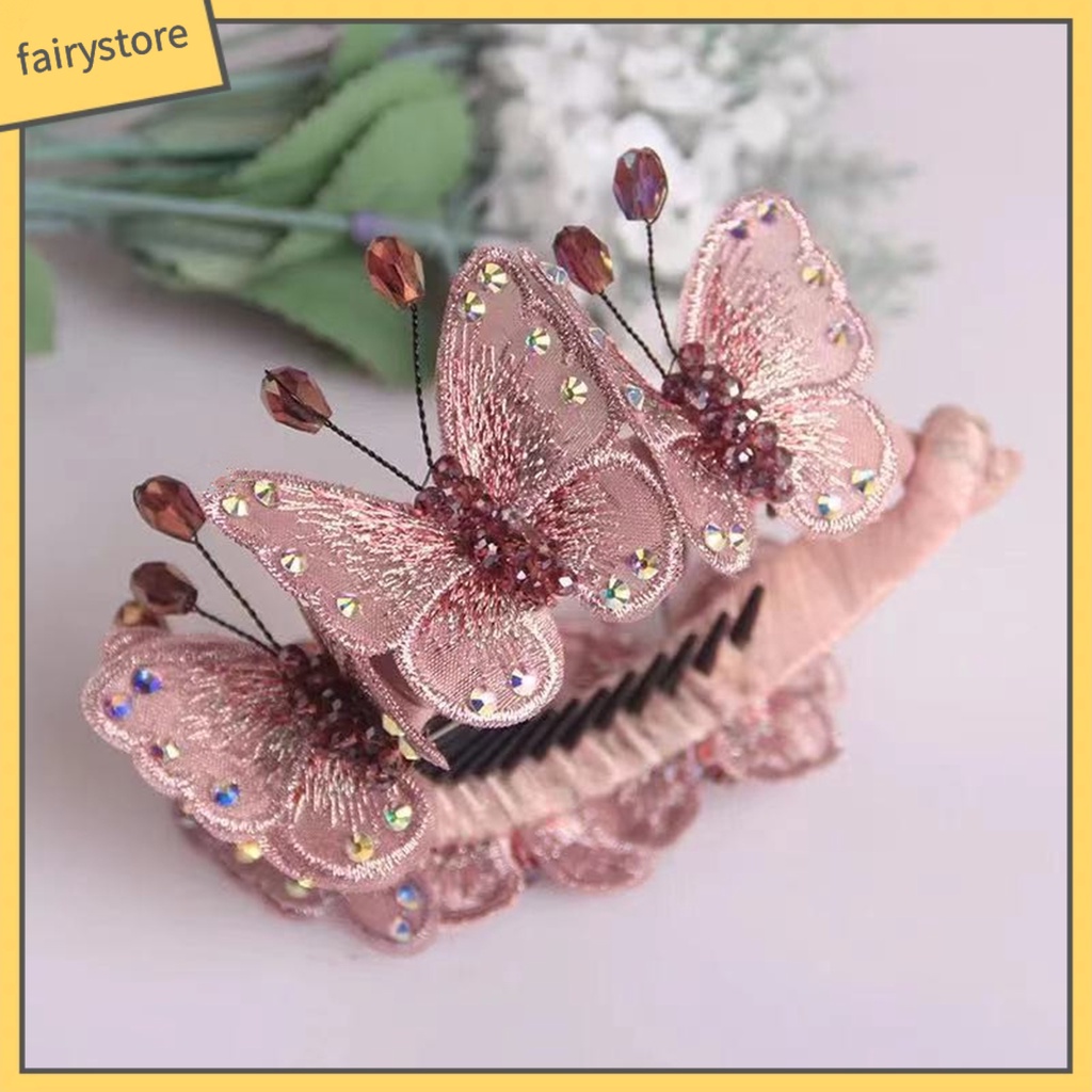 Kẹp Tóc Đuôi Ngựa Đính Đá Thủ Công Thời Trang