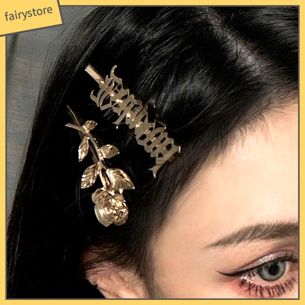 Set 2 KẹP TóC HìNh Hoa HồNg ThờI Trang Cho Nữ