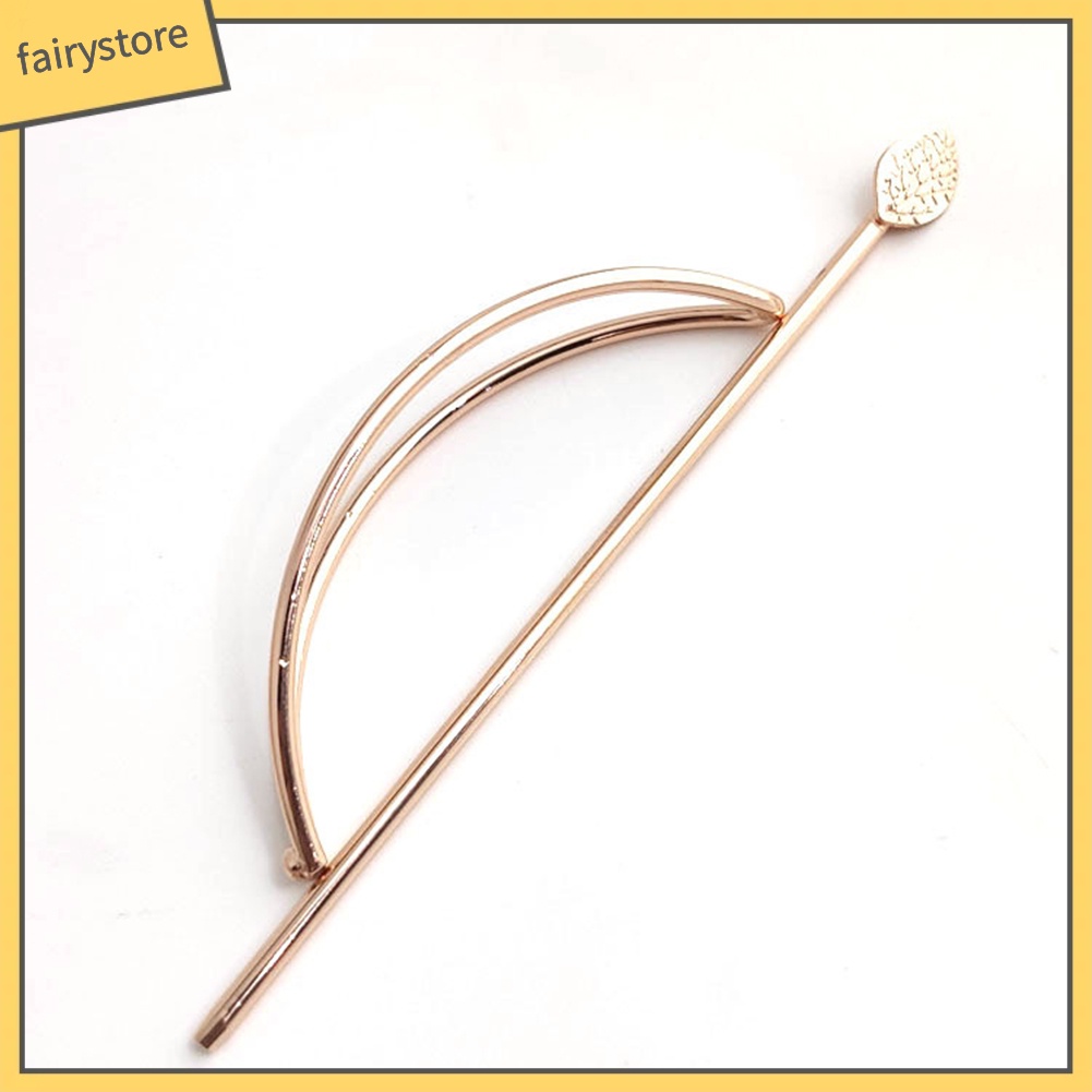 Kẹp Tóc Hình Lá Elip Rỗng Cho Nữ