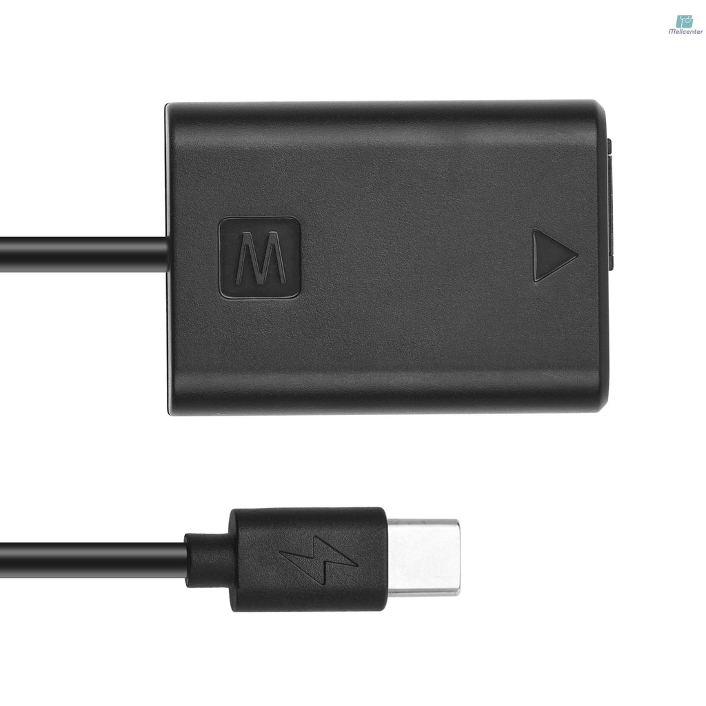 Andoer NP-FW50 Dummy Battery USB-C Coupler Adapter with USB Type-C Spring Power Cable Replacement for  Alpha A5000 A5100 A6000 A6300 A6400 A6500 A7II A7RII A7SII A7 A7S A7R RX10 II III IV NEX