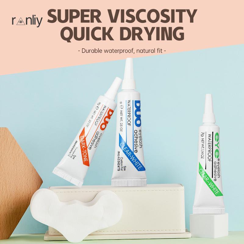 Ranliy💗Keo dán lông mi nhanh khô không dễ bị rơi ra 7g