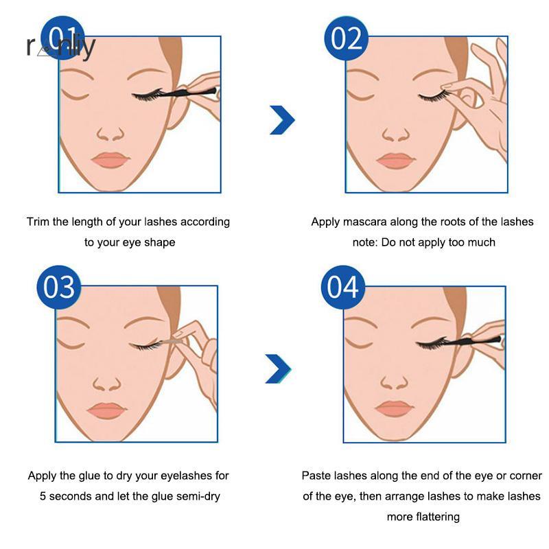 Ranliy💗 Set 5 cặp mi giả 3D tự nhiên phong cách công chúa xinh xắn cho nữ