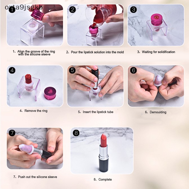 3 cái/bộ Silicone Son môi KHUÔN NHÔM Nhẫn khuôn chủ Tự Làm Thủ Công toolss