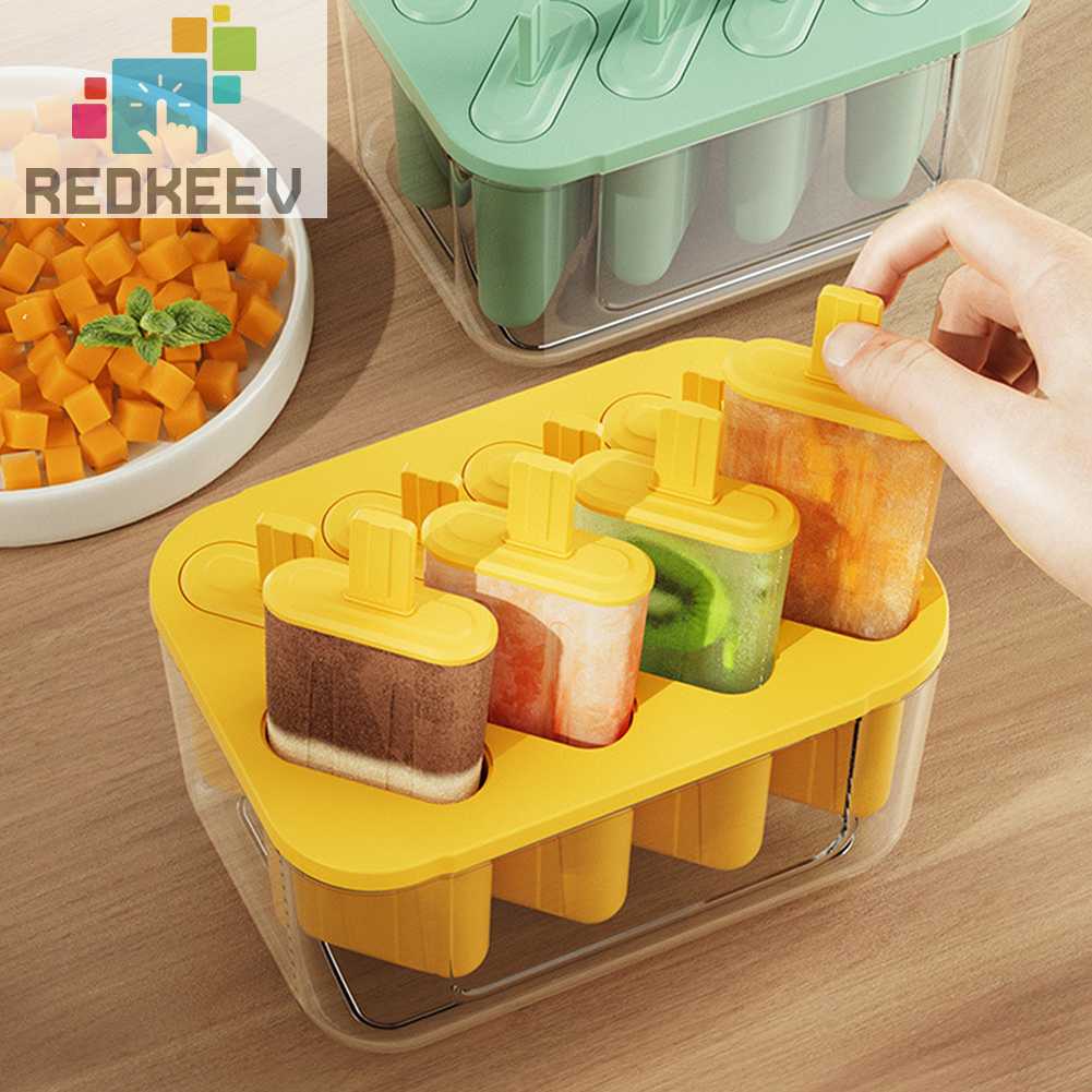 Khuôn Làm Kem / Tráng Miệng Có Nắp Đậy An Toàn Thực Phẩm