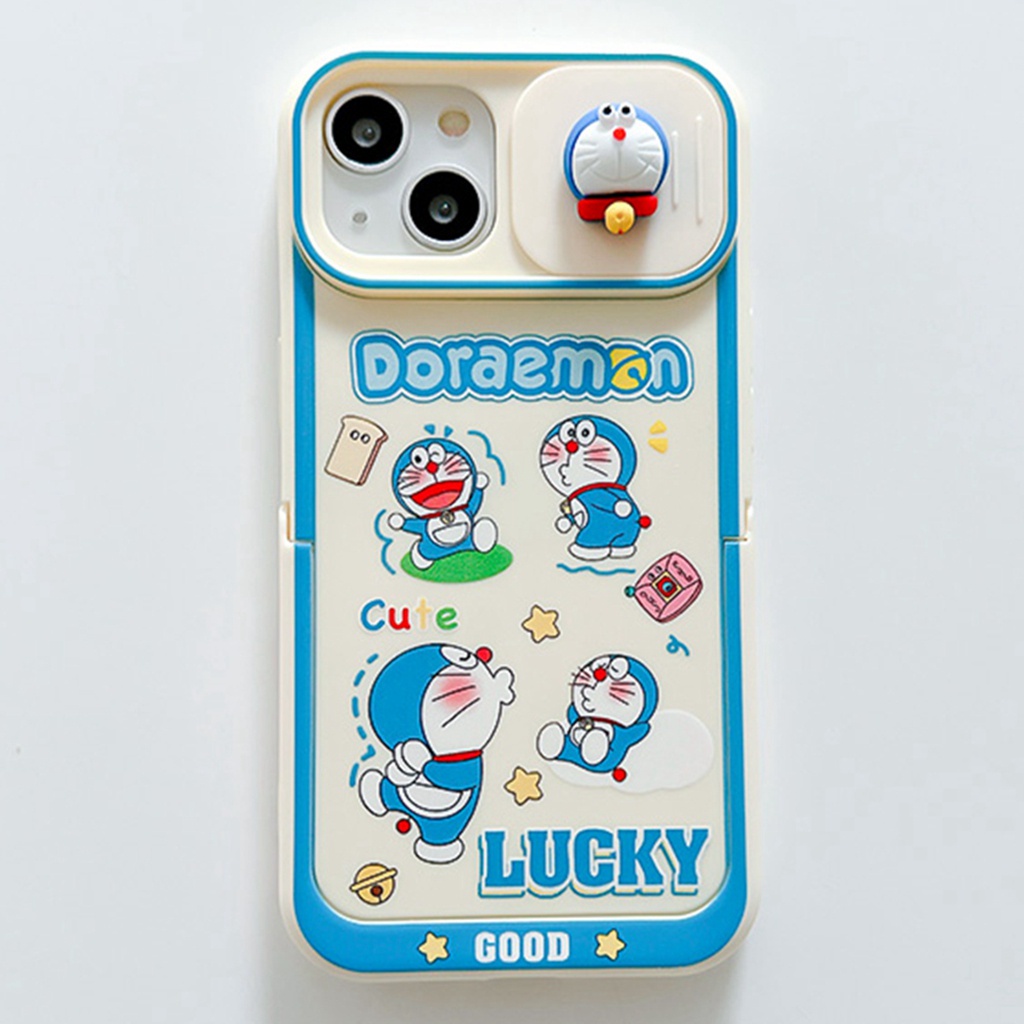 Ốp Điện Thoại TPU Dẻo Họa Tiết Hoạt Hình Doremon 3D Dễ Thương Chống Trầy Cho iphone 11 14PM 13 12 Pro Max
