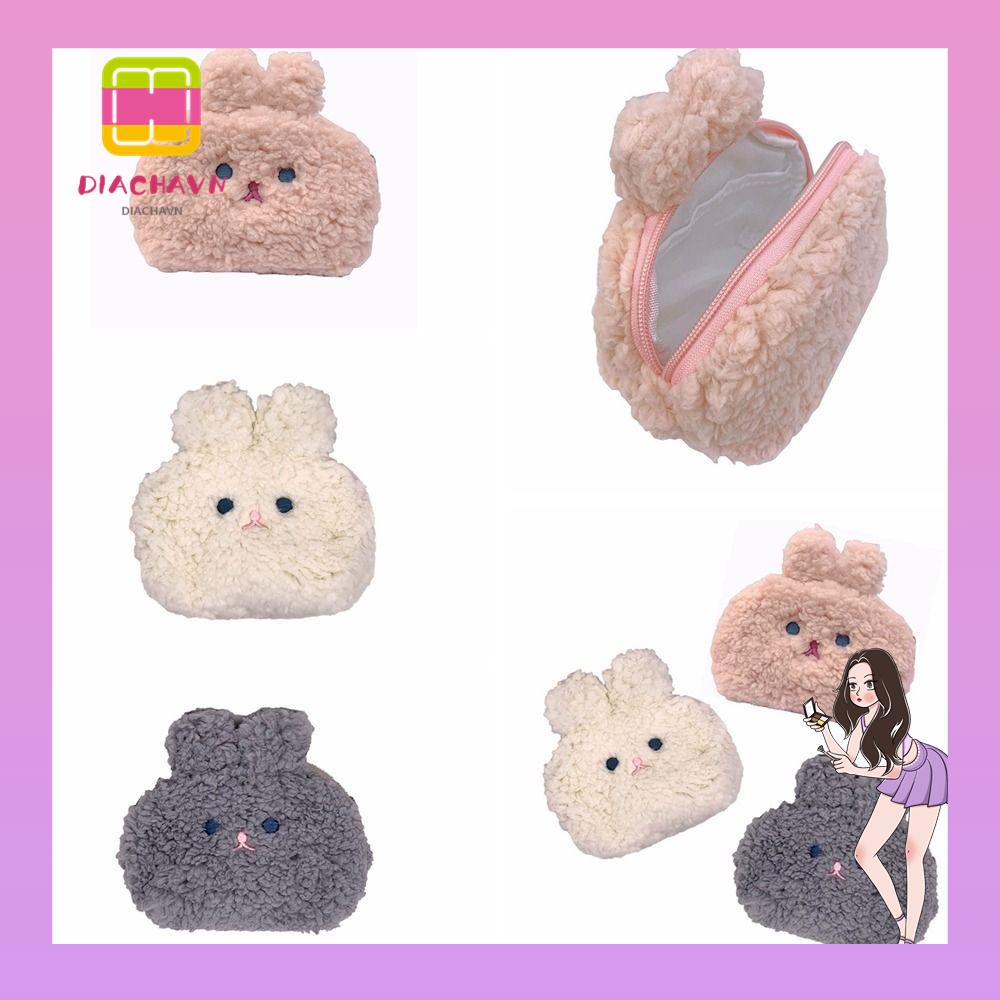 Túi Đựng Mỹ Phẩm Cỡ Nhỏ Họa Tiết Thỏ Dễ Thương Cho Nữ Sinh