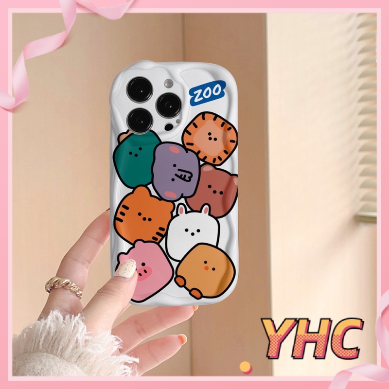 Ốp Lưng iPhone Bánh quy graffiti, động vật và quái vật bong bóng đáng yêu, viền sóng 3D, vỏ điện thoại máy ảnh chống rung Cho Iphone 6 / 6S / 6splus / se / 7 / 7plus / 8 / 8plus / X / xs / xsmax / 11 / 12 / 13 / 14 / Plus / pro / pro max-217