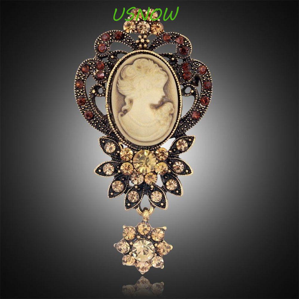Unow Ghim Cài Áo 1PC Thanh Lịch Cameo Boutonniere|Trang Sức Cổ Điển