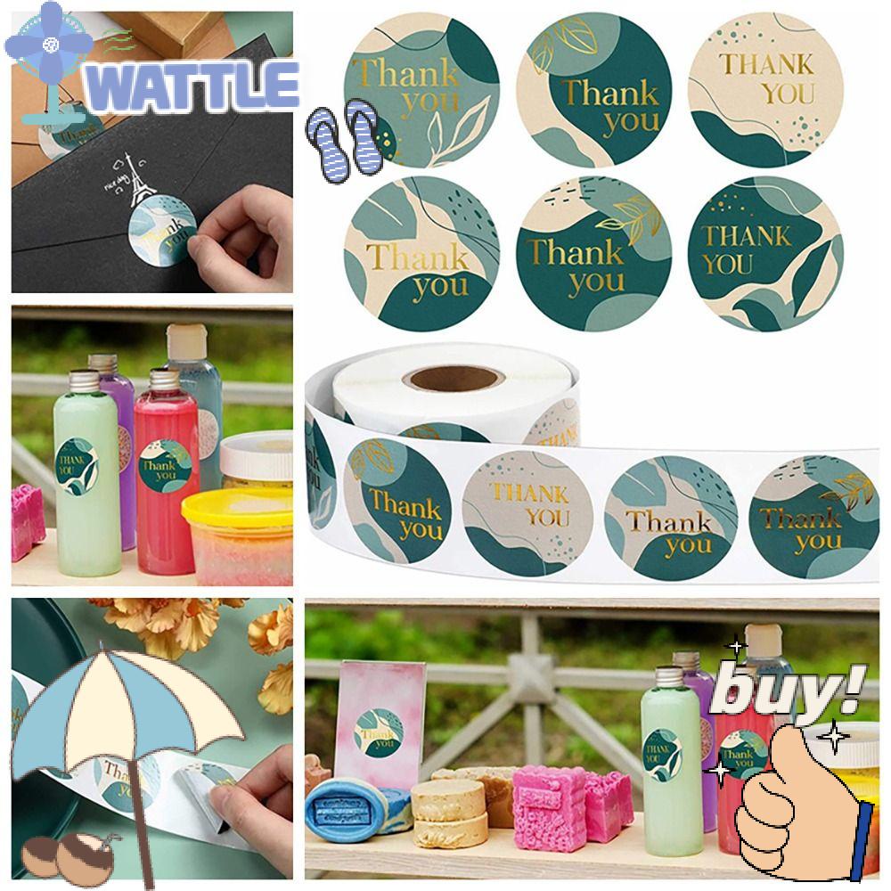 Set 500 / 1000 Miếng Dán Chữ Thank You Trang Trí Gói Quà Xinh Xắn