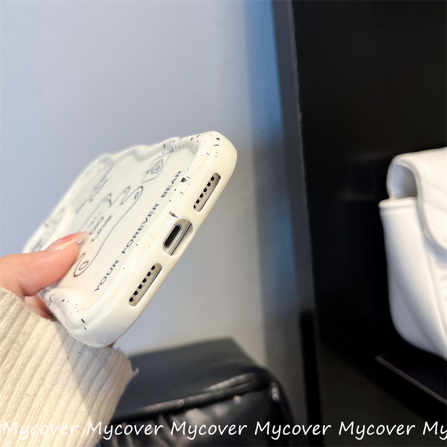 Ốp Điện Thoại Silicon Họa Tiết Chú Gấu Nhỏ Dễ Thương Chống Sốc Cho iPhone 11 12 13 14 Pro Max X Xr Xs 8 7 6 Plus SE 2020