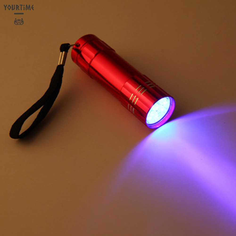 Đèn Pin 9 Bóng LED Tia Cực Tím 395nm