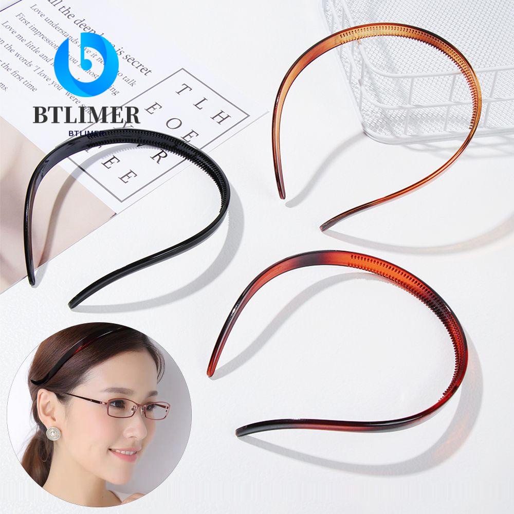 Băng Đô Cài Tóc Bằng Nhựa Màu Đen Gợn Sóng Chống Trượt Chống Rơi