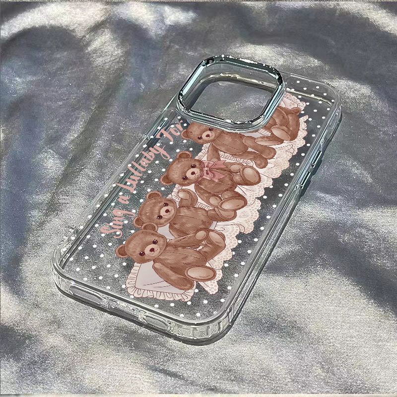 ✅Ốp Điện Thoại Mềm Hình Năm Chú Gấu Nhỏ Đơn Giản Chống Sốc Cho Apple Iphone 11I 12Plusmax13 IOSU 87 14pro