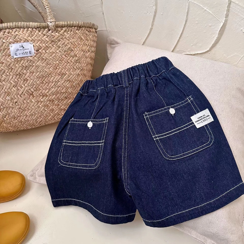 Quần Short Denim Thời Trang Mùa Hè Hàn Quốc Dành Cho Bé