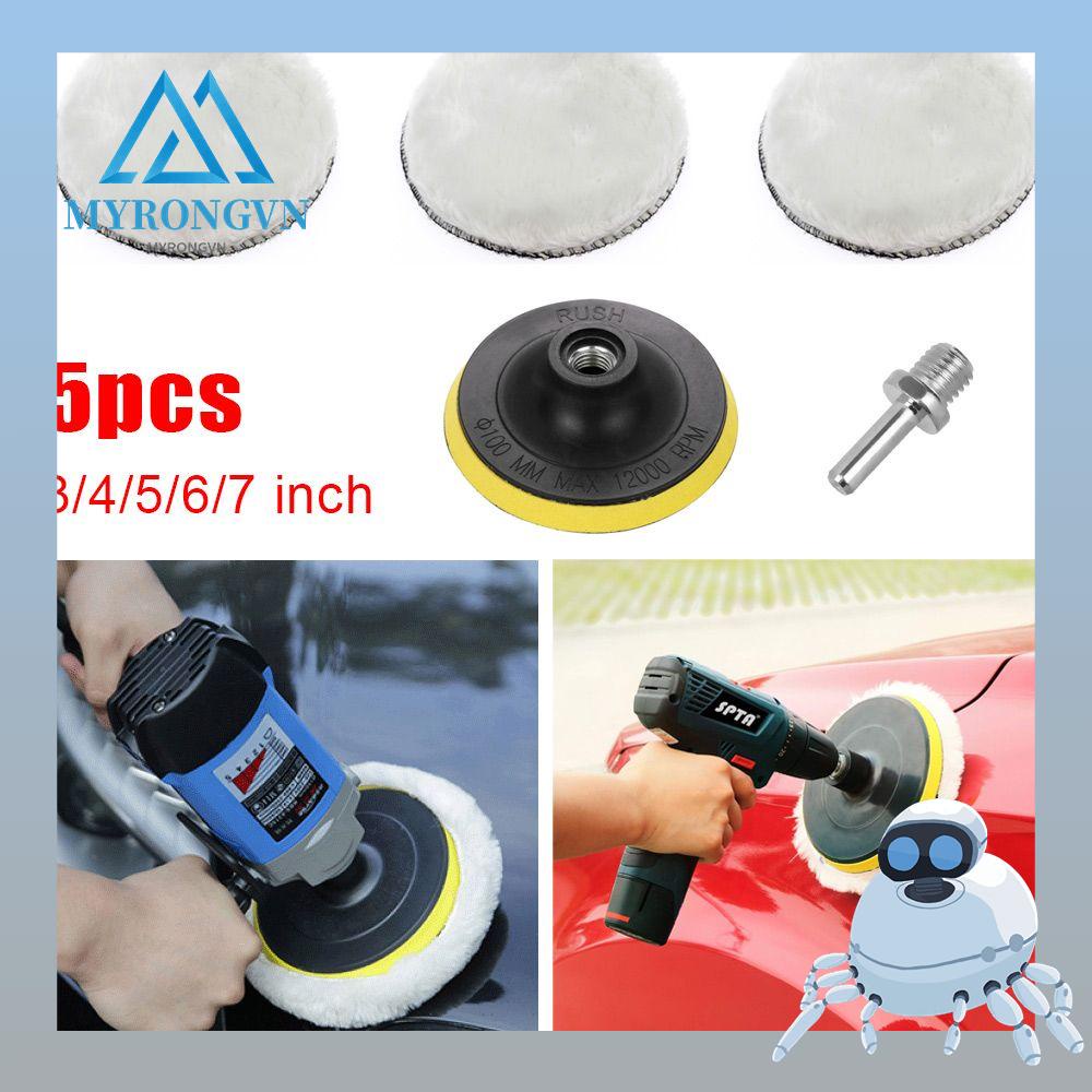 Bộ 5 Đĩa Đánh Bóng 3 / 4 / 5 / 6 / 7 Inch Chuyên Dụng Cho Xe Hơi