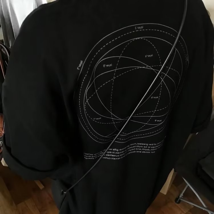 Hàng Mới Về Mới Áo Thun Tay Ngắn Họa Tiết Đường Ray Hình Học Thời Trang Cao Cấp Cho Nam Nữ