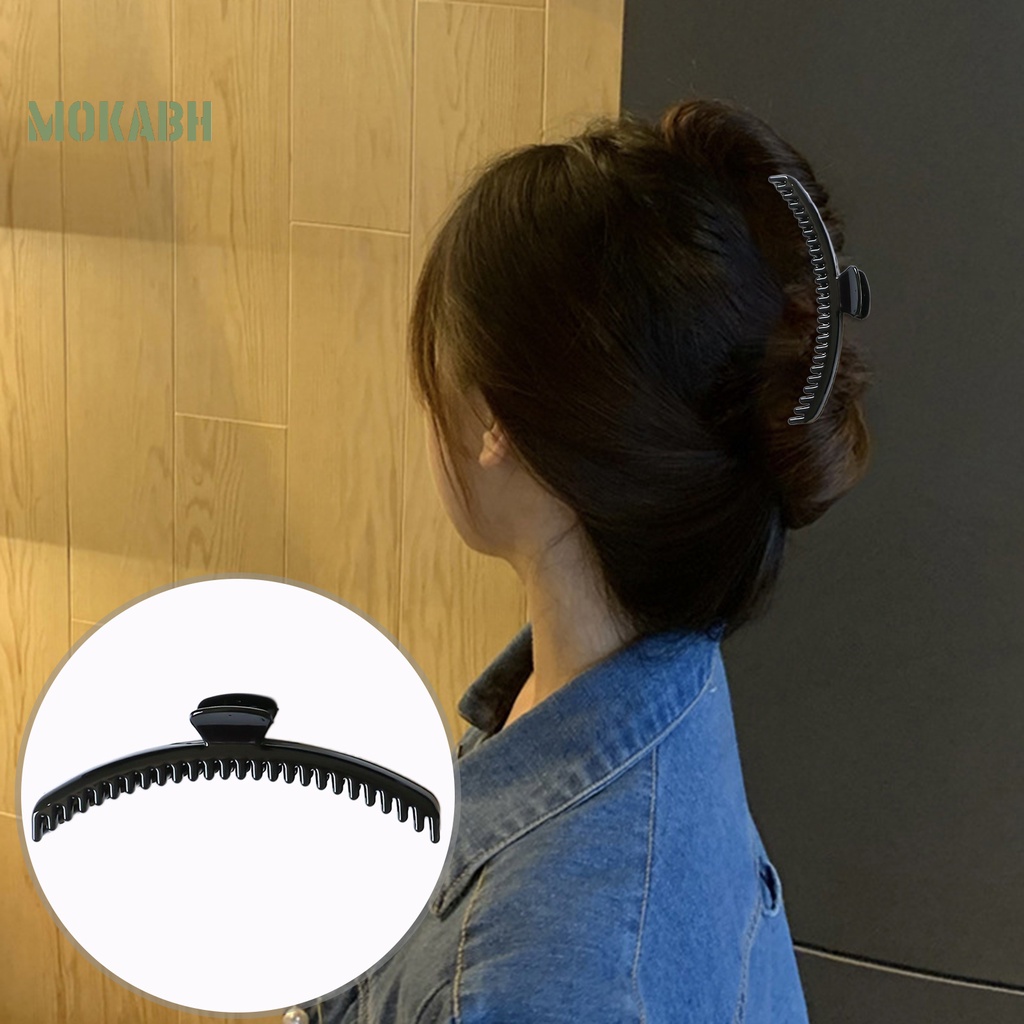 Kẹp Tóc Dạng Cong Hình Cá Mập Màu Trơn Chống Trượt