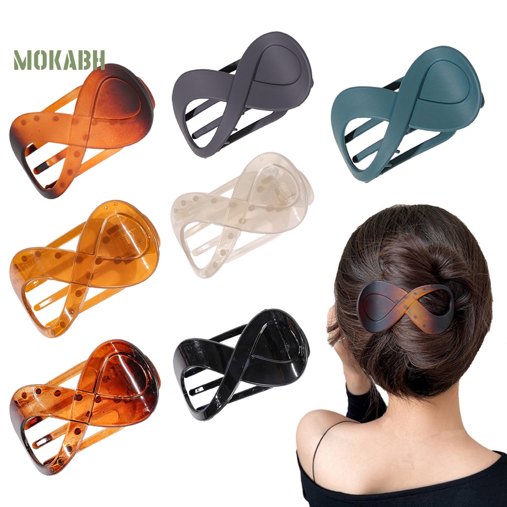 Kẹp Tóc Hình Chiếc Răng Mạnh Mẽ 8 Màu Sắc Trơn Dành Cho Nữ