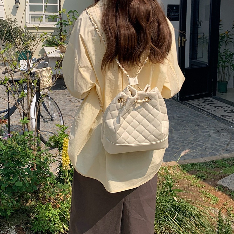 Ba Lô Rút Dây Hình Thoi Thời Trang Cho Nữ