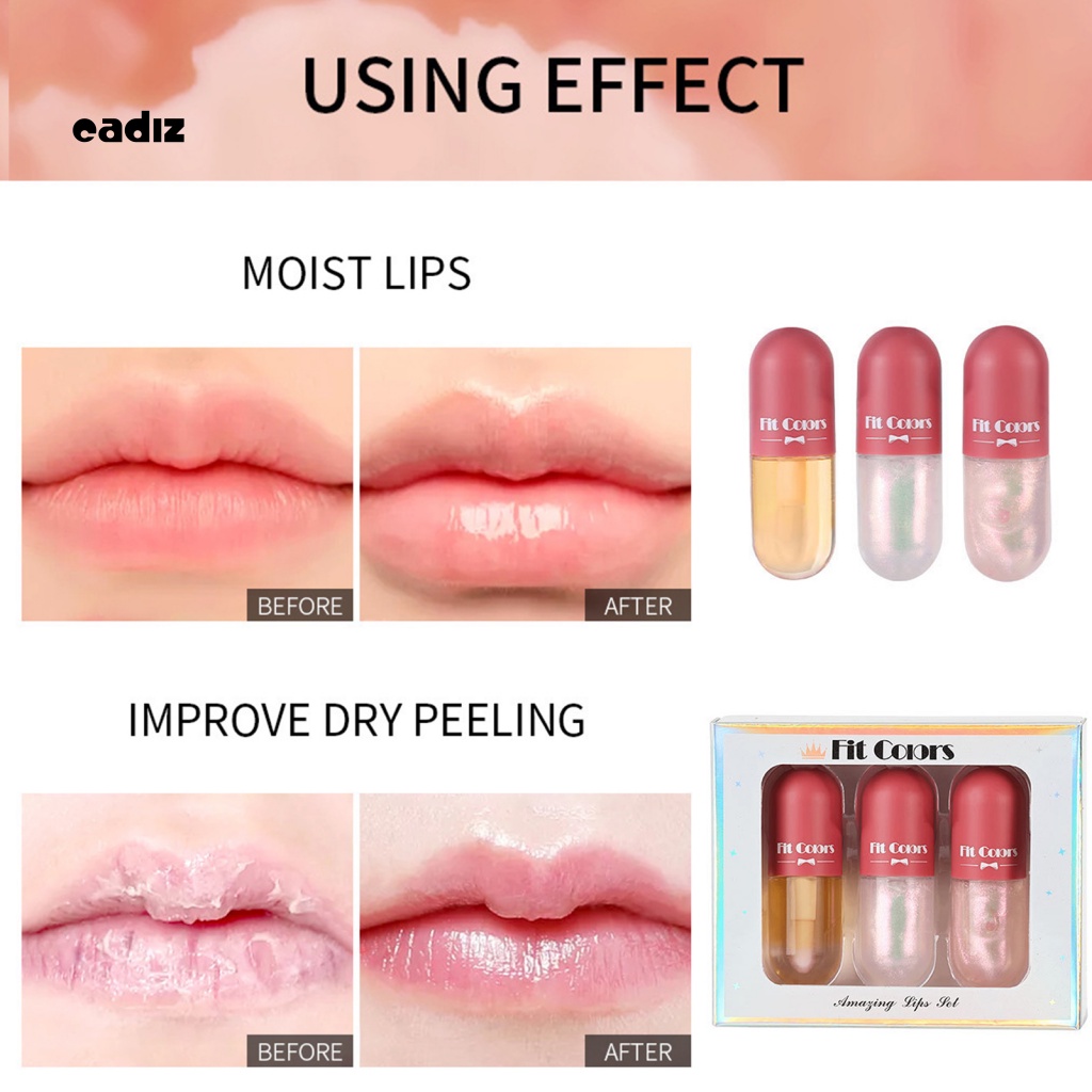 1 Set Son Môi 3X3Ml Hình Viên Con Nhộng Màu Sắc Tươi Tắn Lâu Trôi Không Bết Dính Và Thay Đổi Màu Theo Nhiệt Độ Cho Nữ