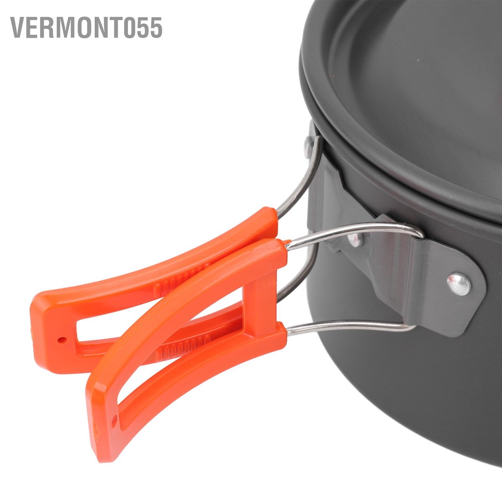 Vermont055 Bộ Nồi Cắm Trại Ngoài Trời Với Đồ Ăn Dụng Cụ Nấu Nướng Chống Dính Cho Câu Cá Dã Ngoại