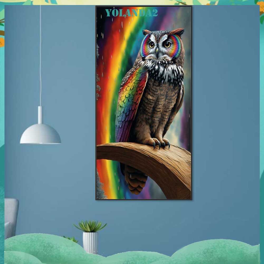 Tranh Đính Đá Kim Cương Toàn Bộ 5D DIY Hình Vẽ Con Cú