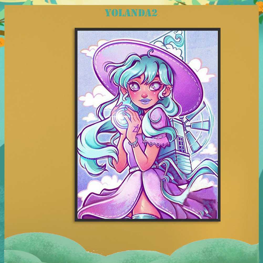 Tranh Đính Đá Kim Cương Toàn Bộ 5D DIY Hình Vẽ Cô Gái Trang Trí Nhà Cửa