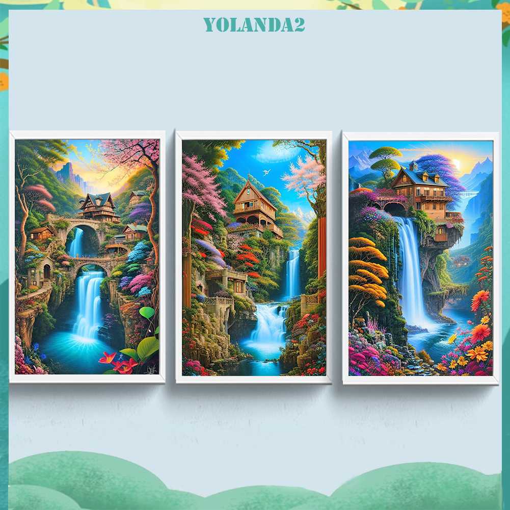 Tranh Đính Đá Kim Cương Toàn Bộ 5D DIY Hình Thác Nước