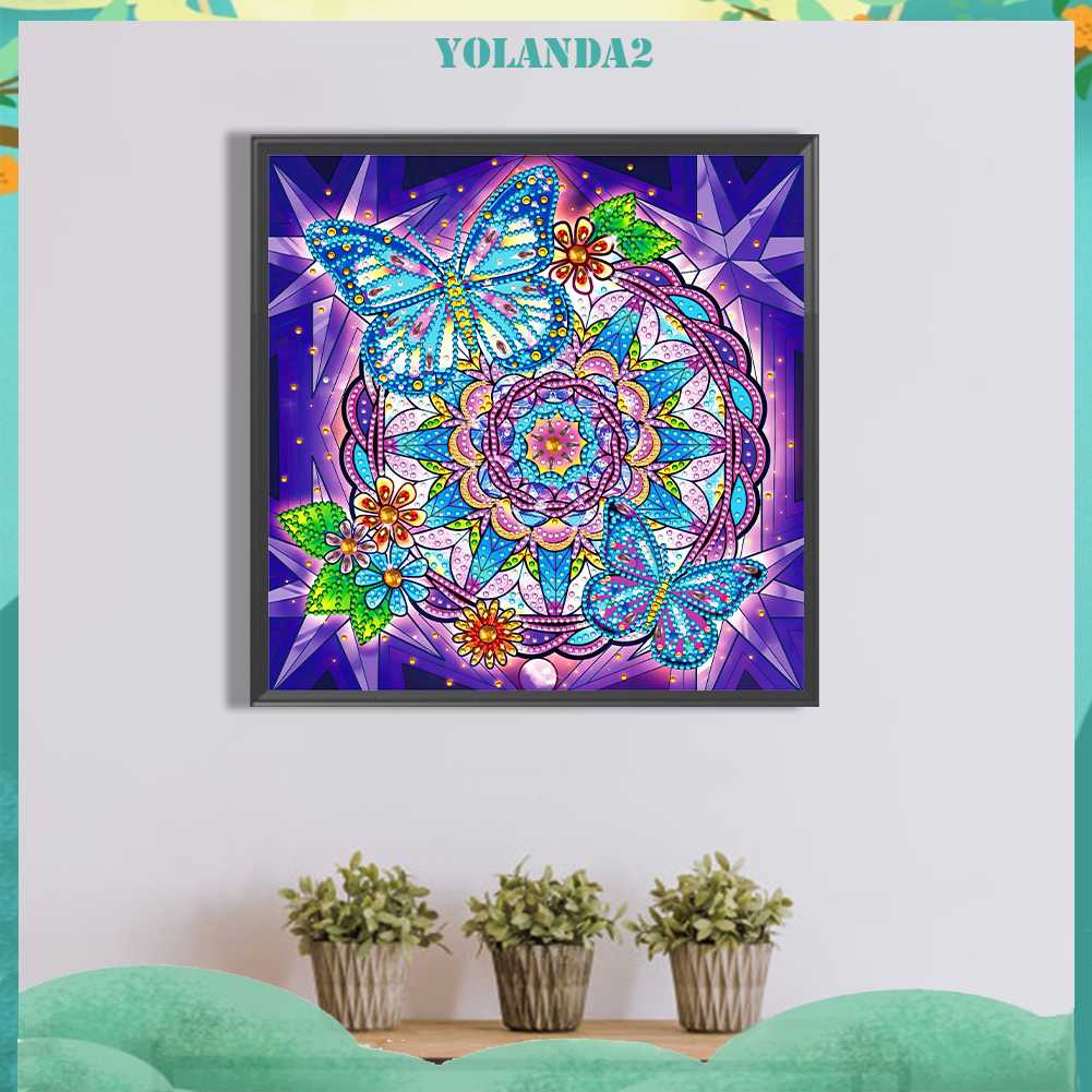 Bộ Tranh Đính Đá 5D Họa Tiết Hoa Lá Độc Đáo DIY Dùng Trang Trí Nhà Cửa