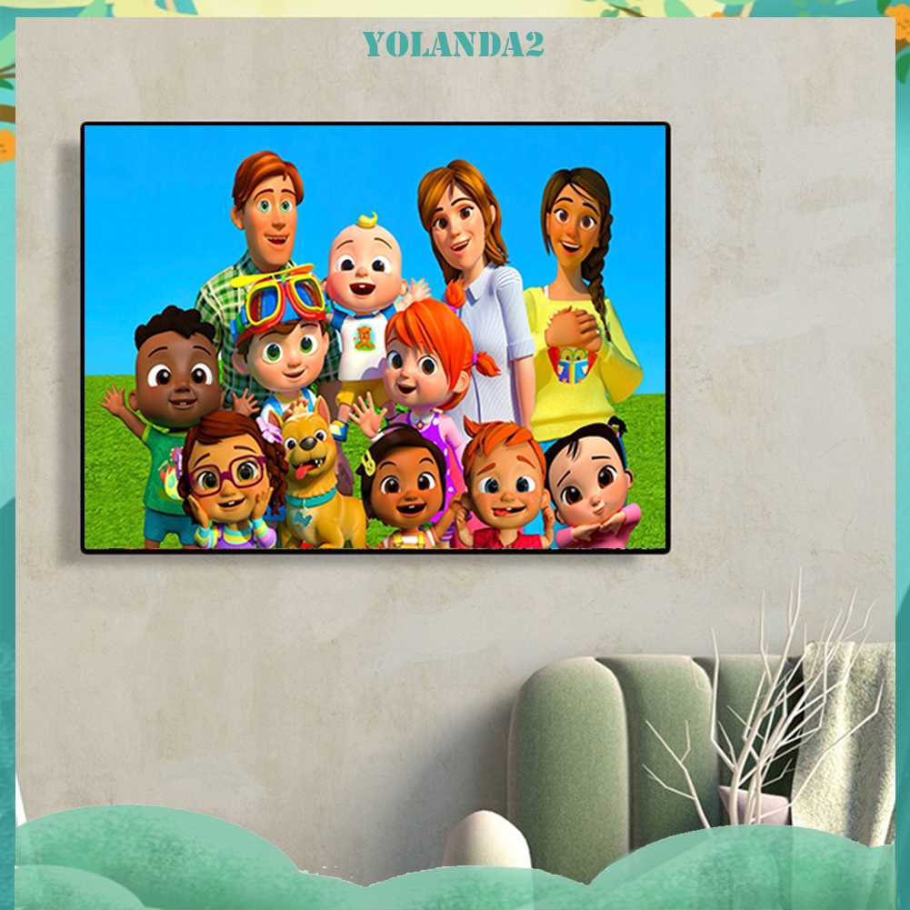 Bộ Tranh Đính Đá 5D Họa Tiết Hoạt Hình Dễ Thương Độc Đáo DIY Dùng Trang Trí Nhà Cửa