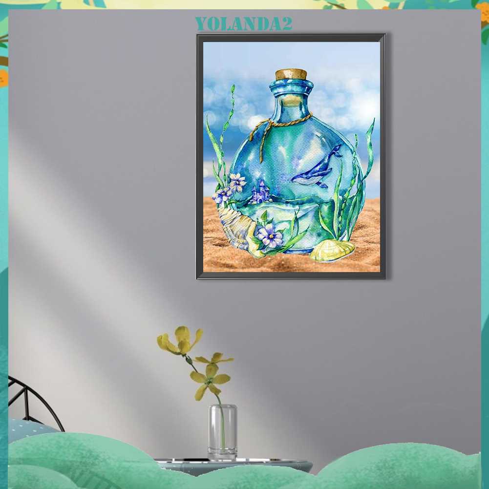 Bộ Tranh Đính Đá 5D Họa Tiết Vỏ Sò Độc Đáo DIY Dùng Trang Trí Nhà Cửa