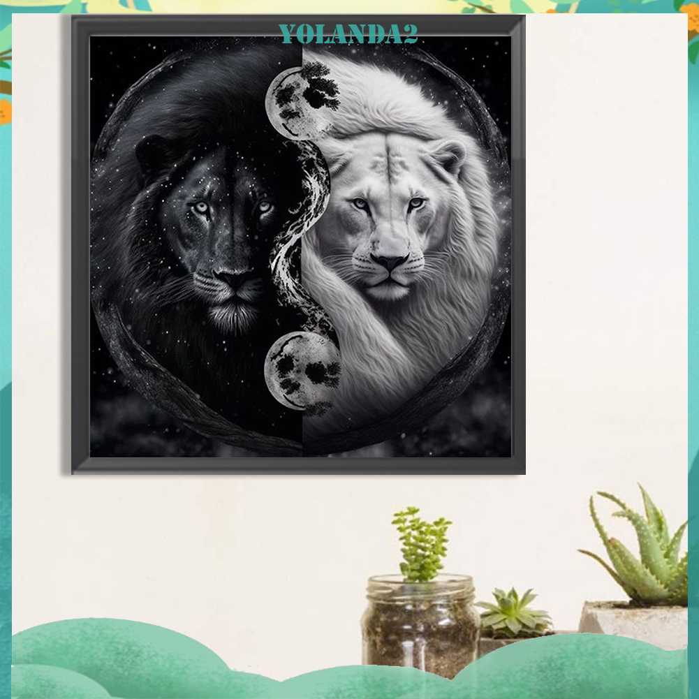 Tranh Đính Đá Kim Cương Toàn Bộ 5D DIY Hình Biểu Tượng Âm Dương