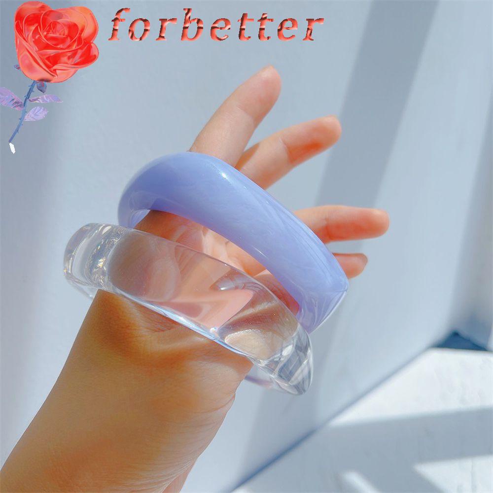 Vòng Tay Acrylic Bản Rộng Họa Tiết Hình Học Nhiều Màu Phong Cách Retro Cho Nữ