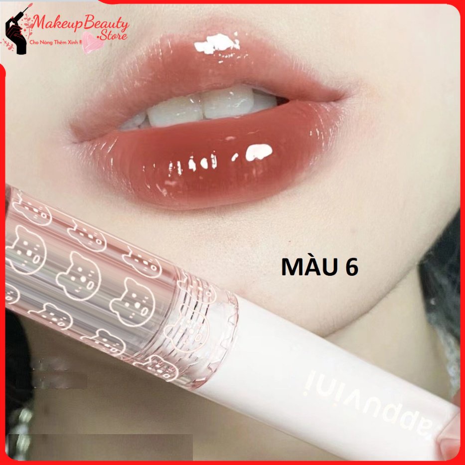 Son Cappuvini, son bóng dưỡng ẩm nội địa trung màu đỏ cam hồng G16 MS 863 [ MakeupBeauty_Store ]