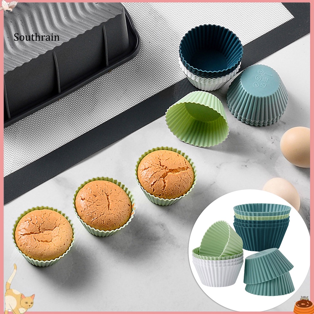 Set 12 Khuôn Silicone Làm Bánh Mousse Mini Chống Dầu Dễ Tháo Rời