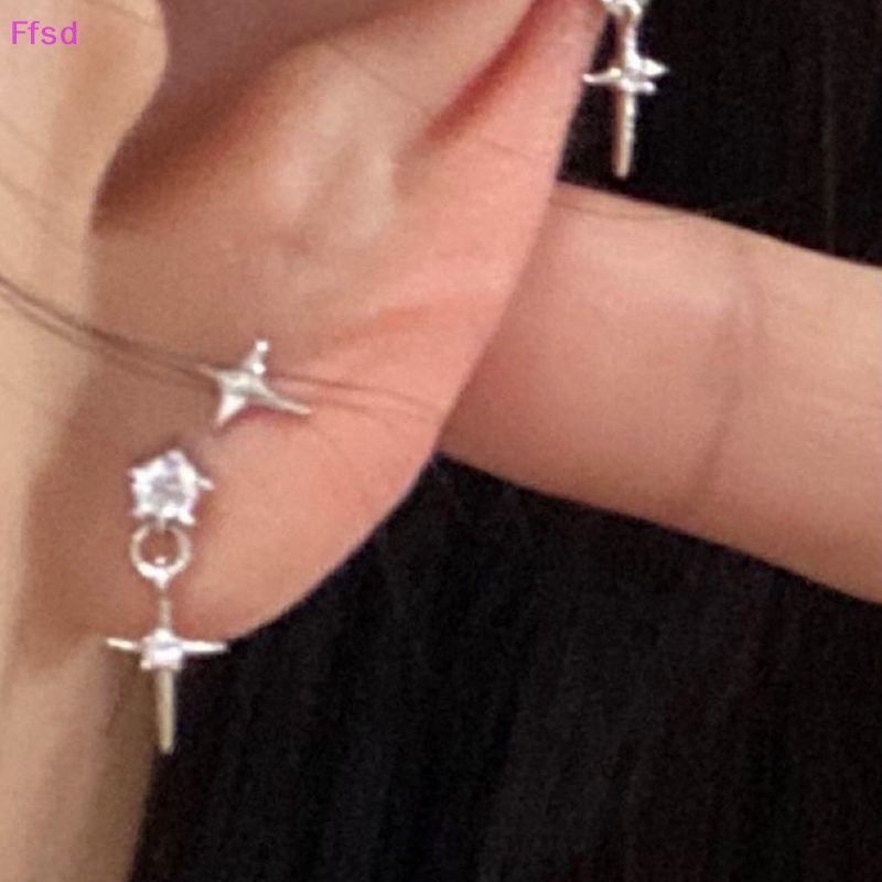 1 Đôi Bông Tai Đính Đá Zircon Dễ Thương Thời Trang Cho Nữ